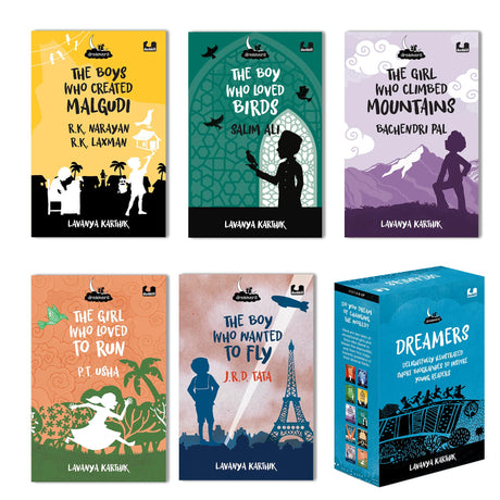 Dreamers: Delightfully Illustrated Short Biographies to Inspire Young Readers | Boxset of ten inspirational Indian men and women who changed the world | Perfect for 7+ years - Retail Maharaj