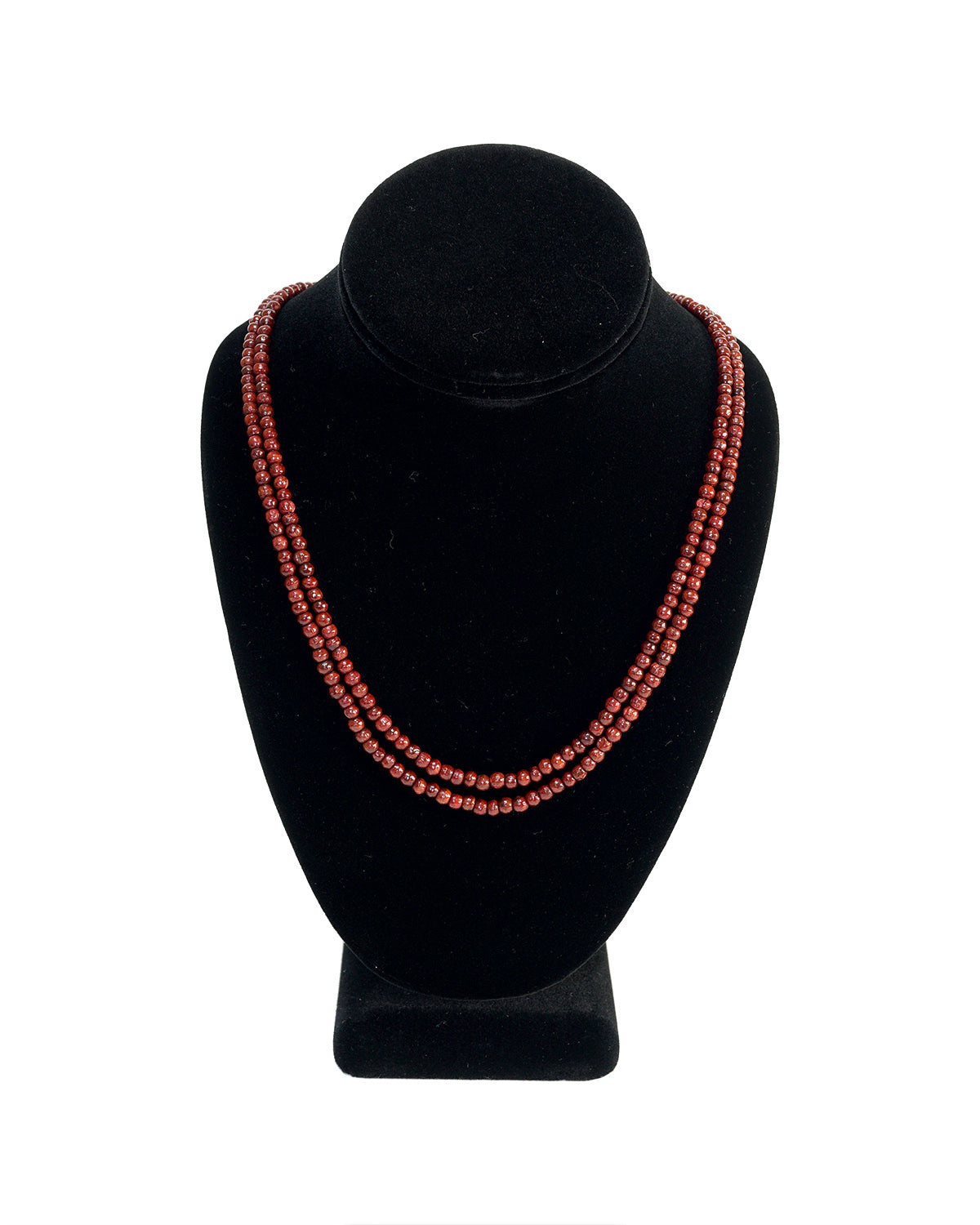 Kanthi (Red 9" - 3mm Beads) - Double-Stringed Beads for Spiritual Wear