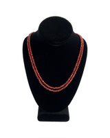 Kanthi (Red 9" - 3mm Beads) - Double-Stringed Beads for Spiritual Wear