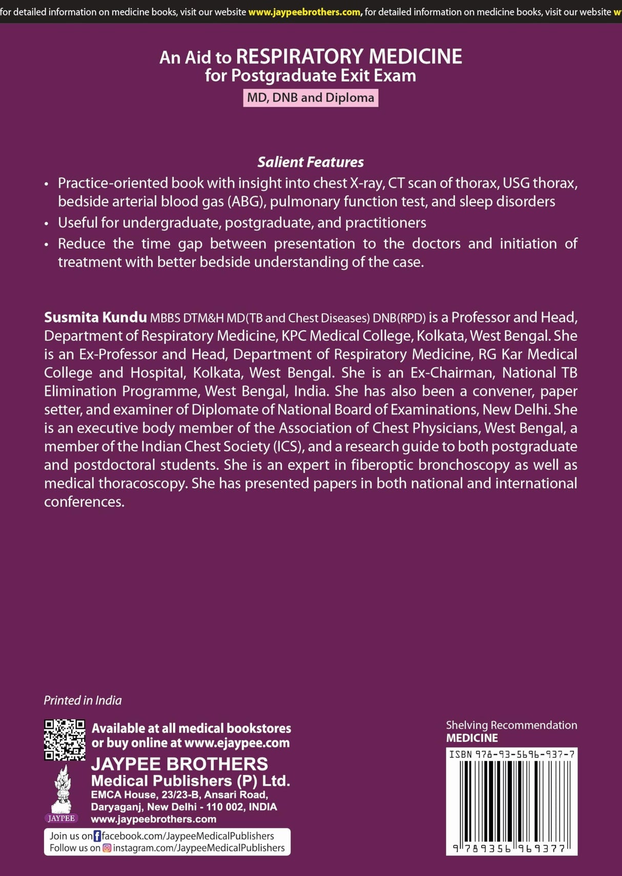 AN AID TO RESPIRATORY MEDICINE FOR POSTGRADUATE EXIT EXAM (MD, DNB AND DIPLOMA)