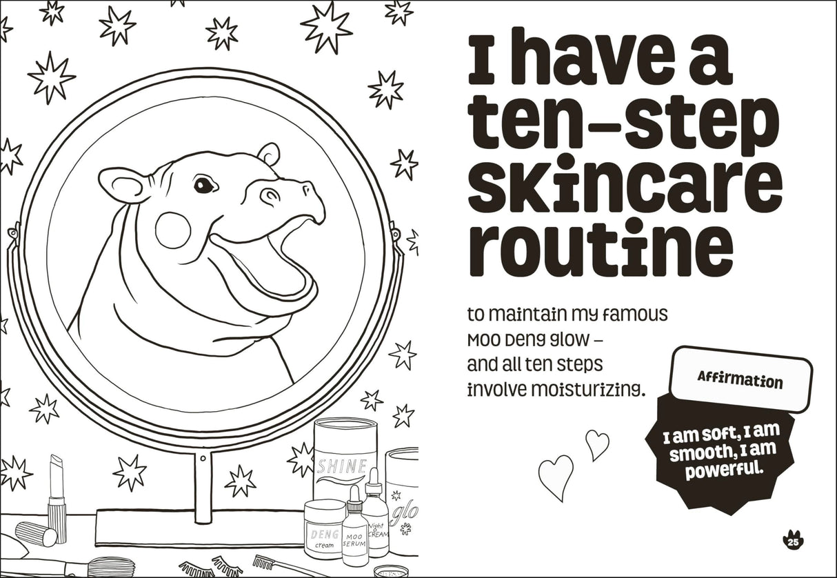 Be More Moo Deng: The Unofficial Colouring Book