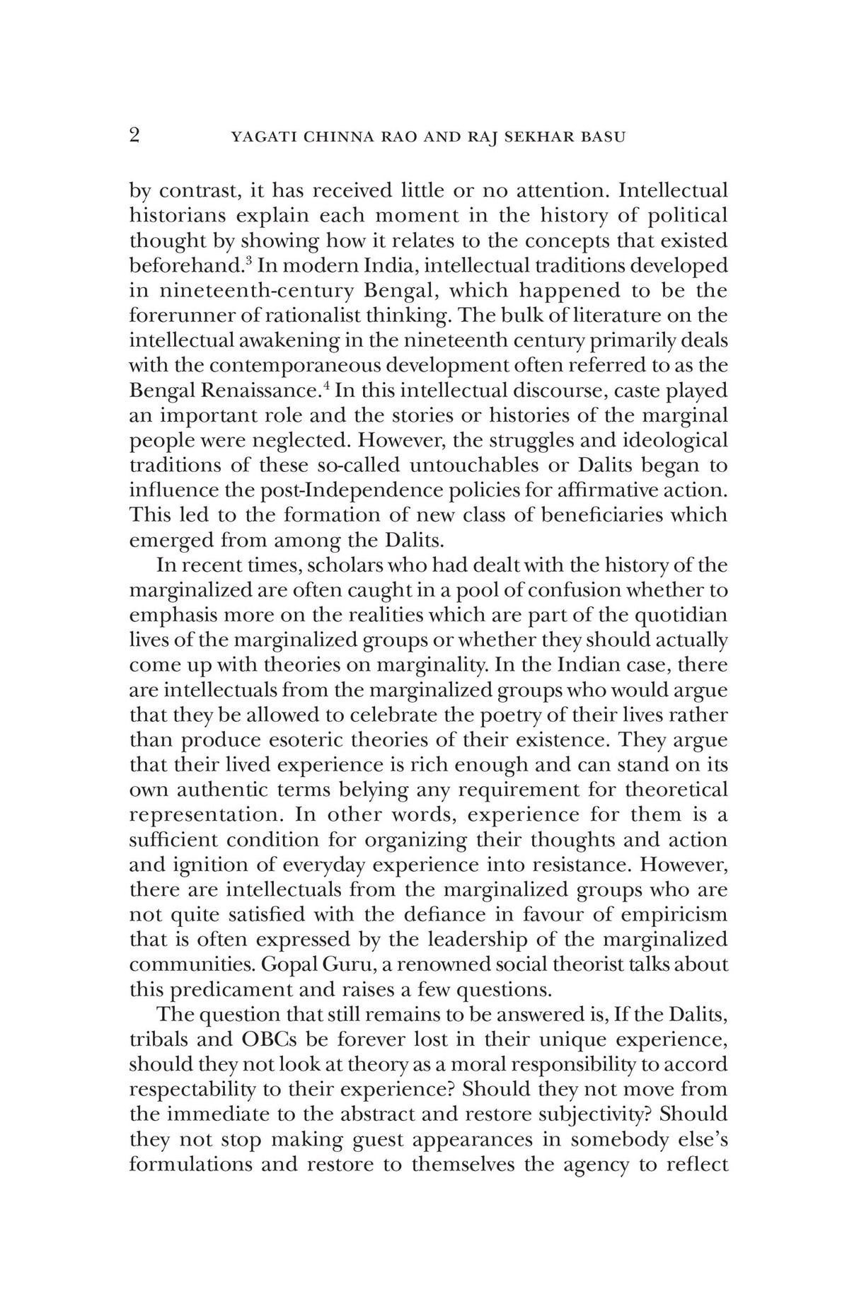 Dalit Intellectuals: Ideas, Struggles and the Vision