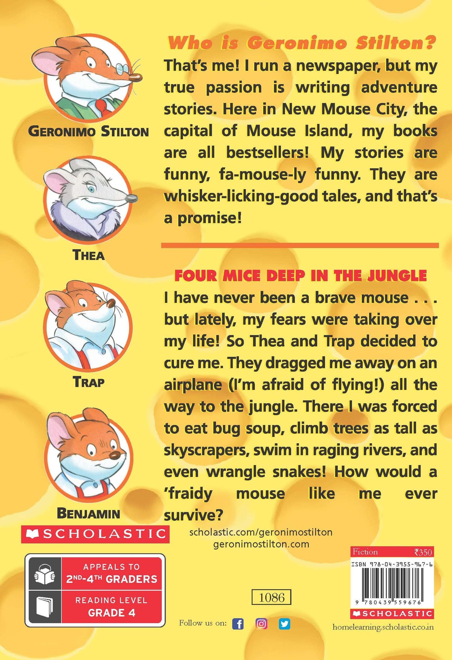 GERONIMO STILTON #05 FOUR MICE DEEP IN THE JUNGLE Geronimo Stilton