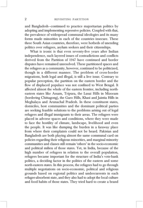 Revisiting Partition: Contestation, Narratives and Memories - Retail Maharaj