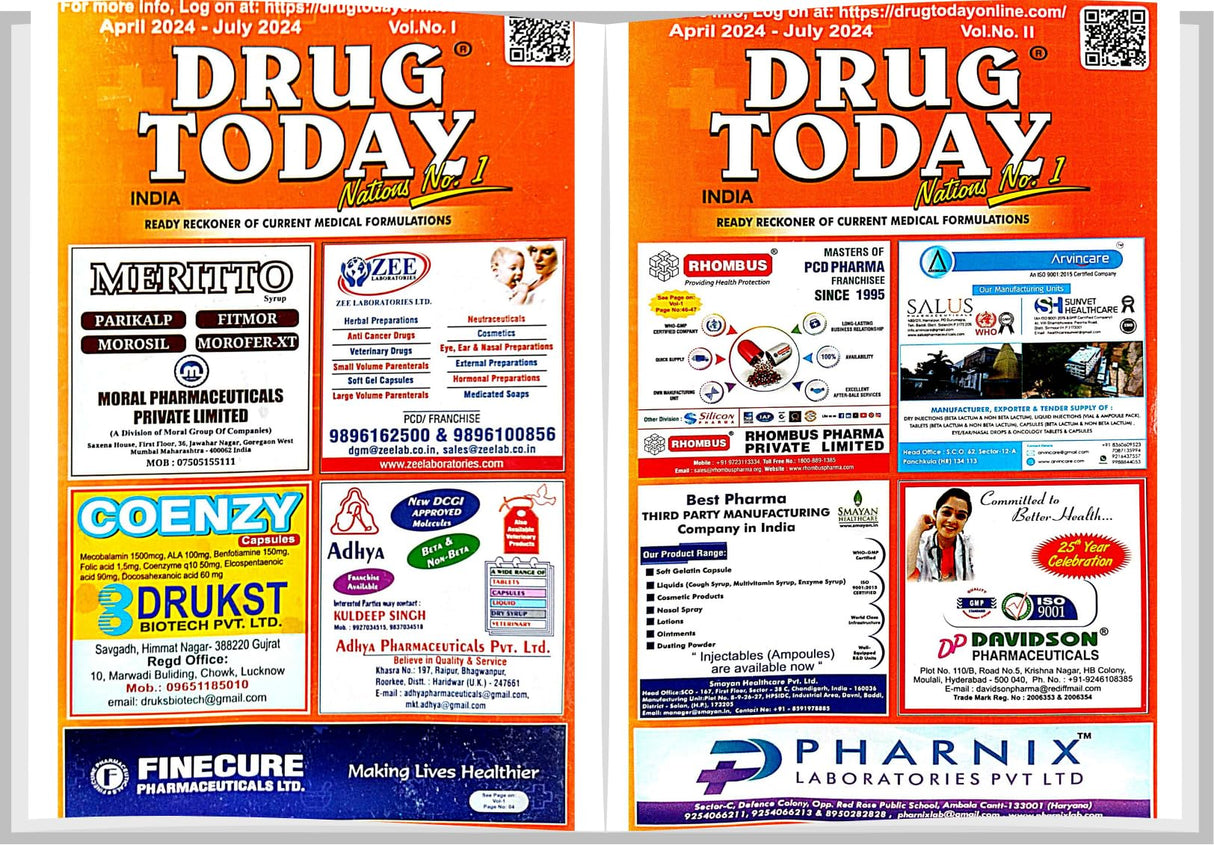 Drug Today ( Vol - I & II ) English Version - Retail Maharaj