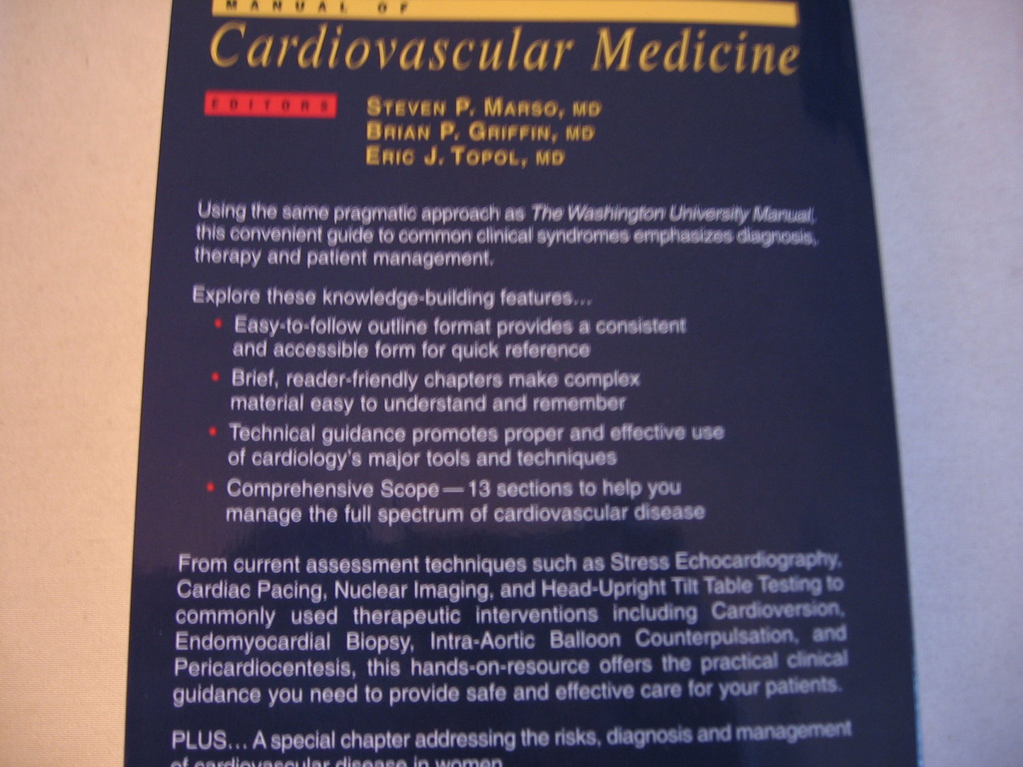 Manual of Cardiovascular Medicine