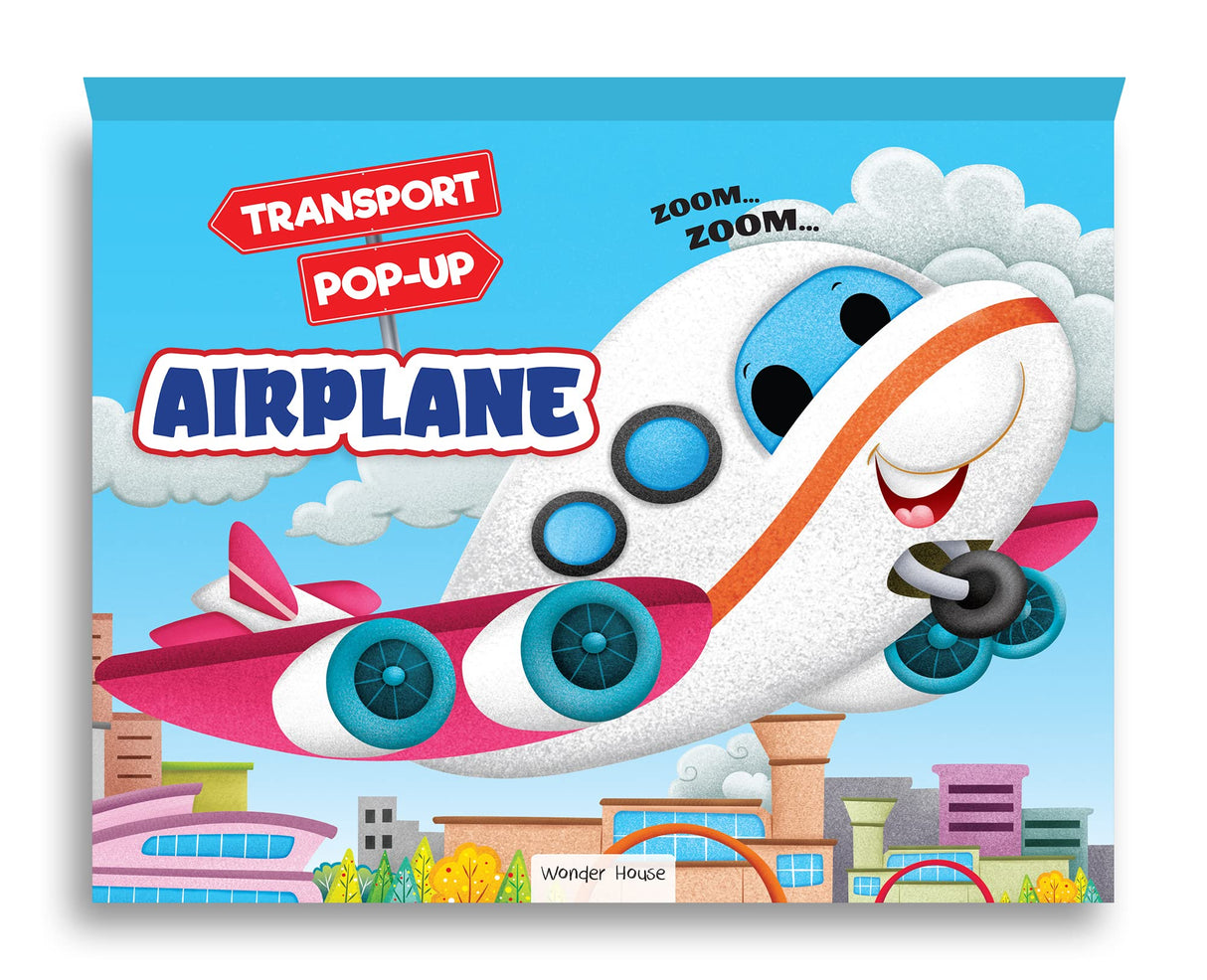 Pop-up Transport - Airplane - Gorgeously Illustrated Pop-up Book For Children - Learn About The World Of Airplanes and What All They Do - Retail Maharaj
