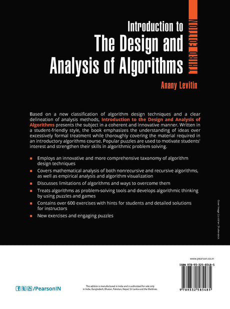 Introduction to the Design and Analysis of Algorithms, 3/e - Retail Maharaj