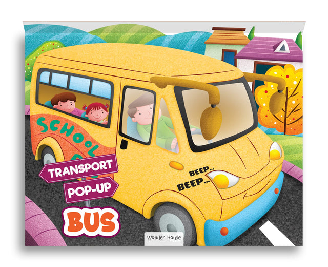 Pop-up Transport - Bus - Gorgeously Illustrated Pop-up Book For Children - Learn About The World of Buses and What All They Do - Retail Maharaj