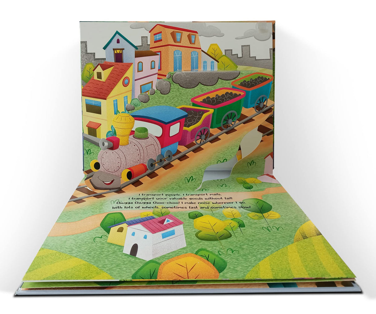 Pop-up Transport - Train - Gorgeously Illustrated Pop-up Book For Children - Learn About The World Of Trains and What All They Do - Retail Maharaj