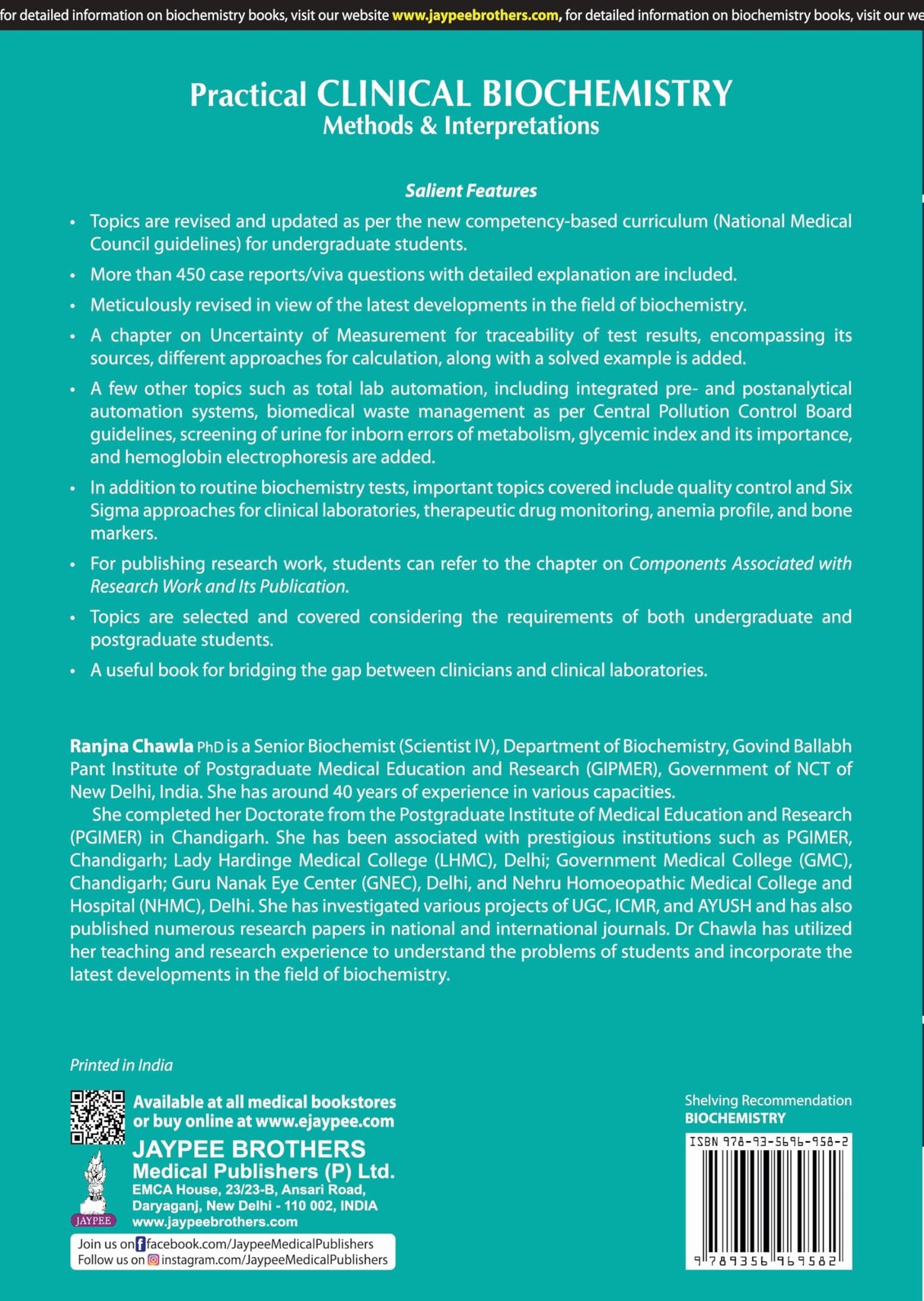 PRACTICAL CLINICAL BIOCHEMISTRY METHODS & INTERPRETATIONS