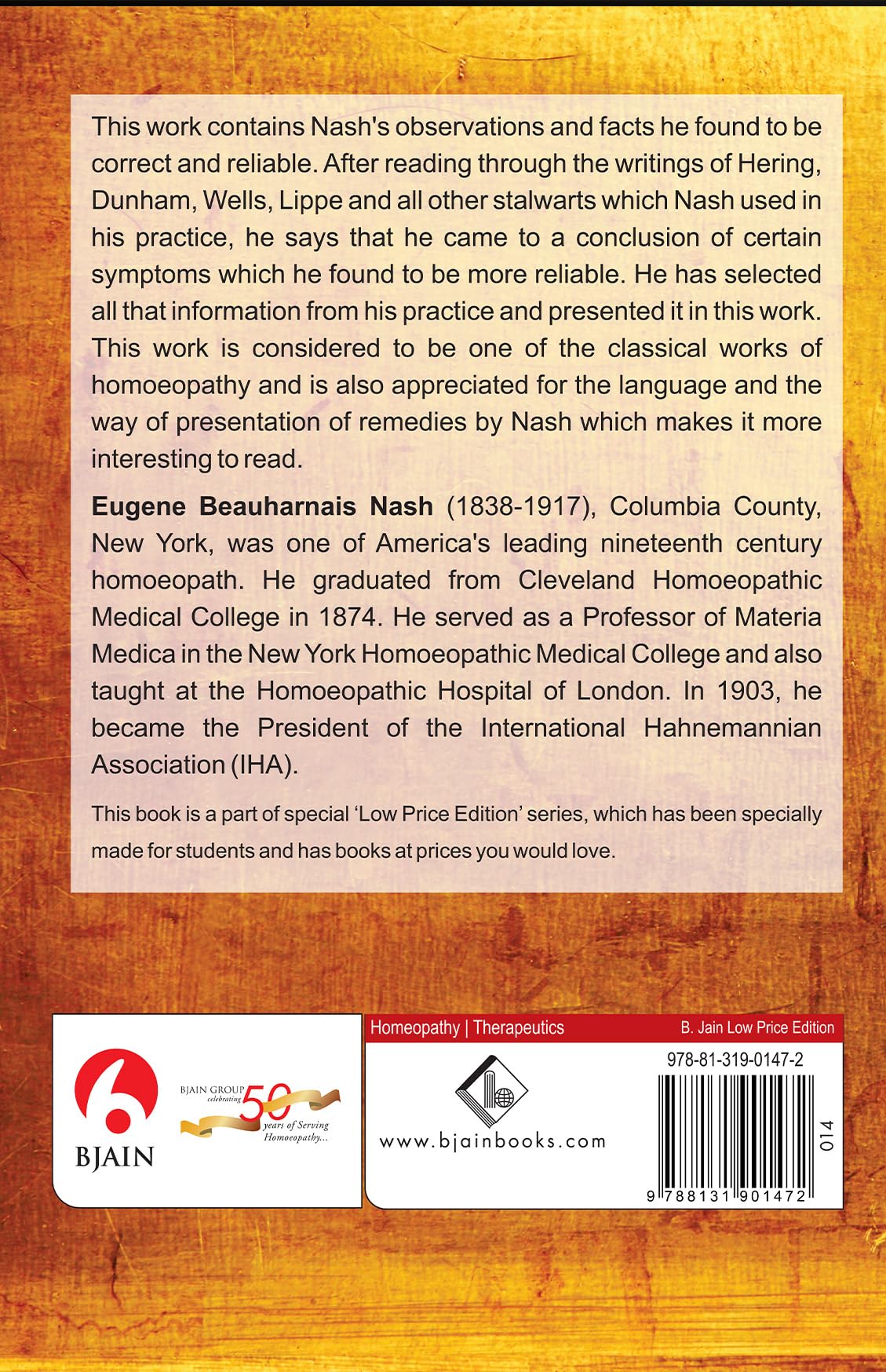 Leaders in Homeopathic Therapeutics with Grouping and Classicfication