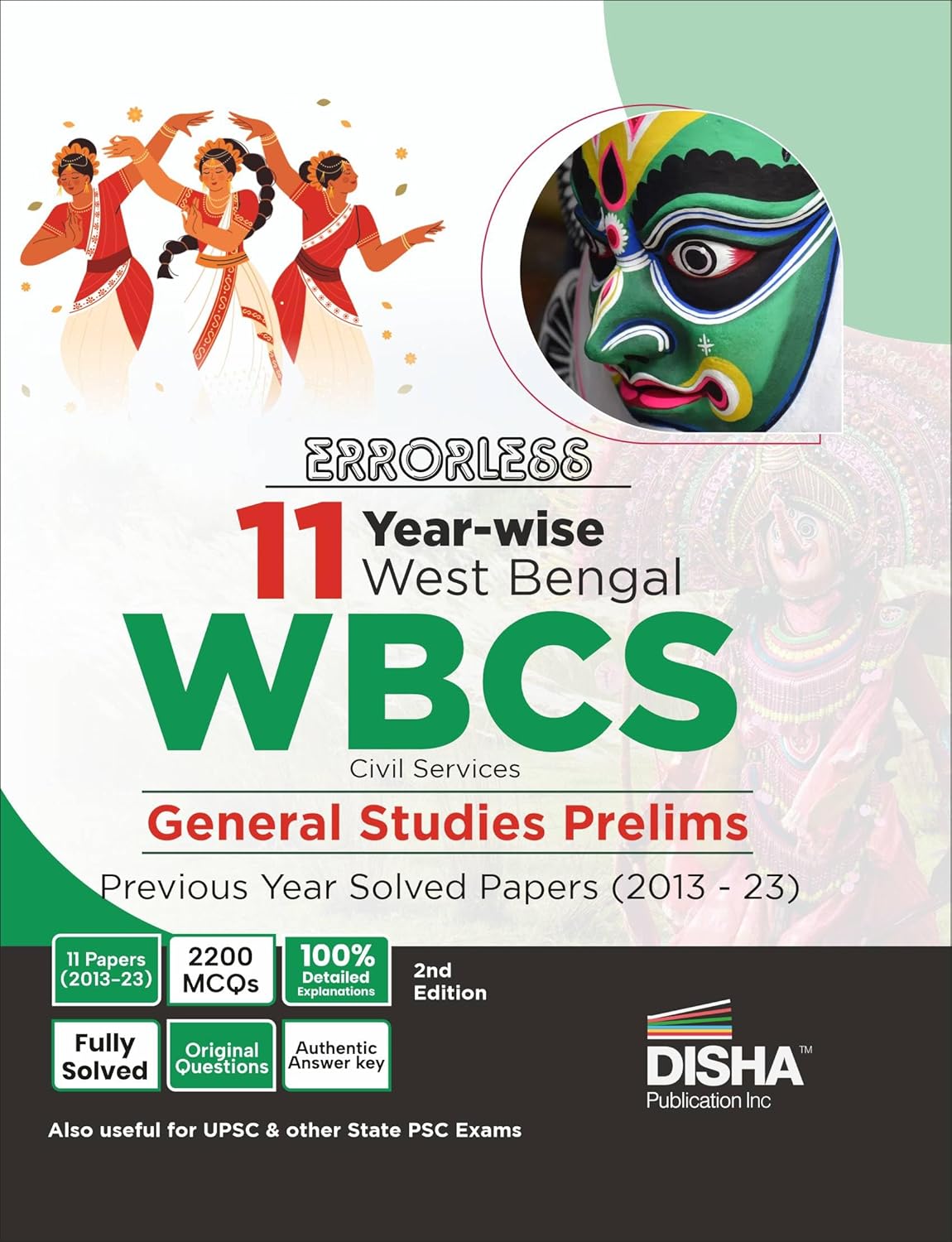 Errorless 11 Year-wise West Bengal WBCS Civil Services General Studies Prelims Previous Year Solved Papers (2013 - 23) 2nd Edition - Retail Maharaj