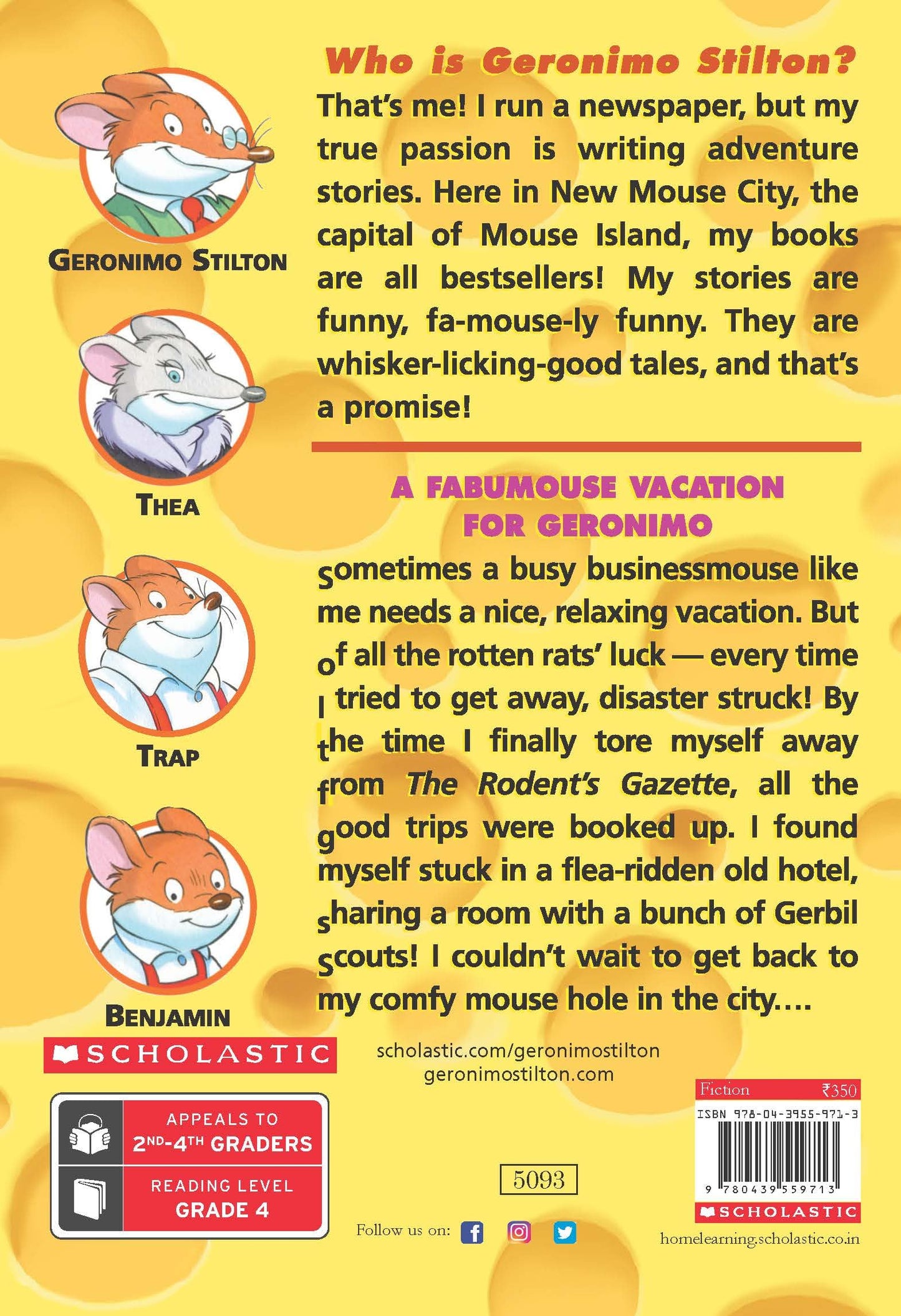 GERONIMO STILTON # 09 A FABUMOUSE VACATION FOR GERONIMO