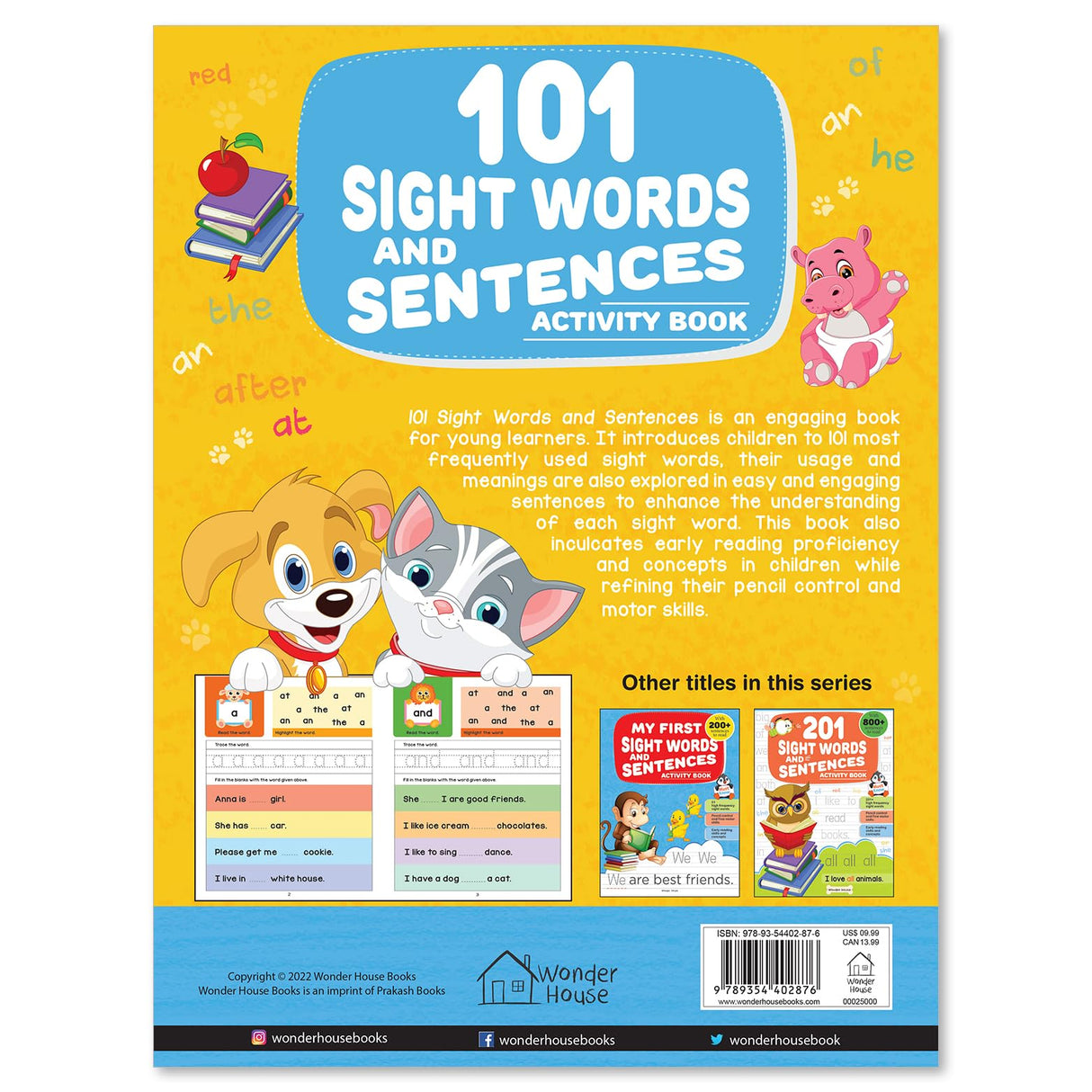 101 Sight Words and Sentences: Activity Book for Children | 400+ Sentences to Read and Practice | Ages 4–7 | Build Early Reading Fluency with Fun Exercises - Retail Maharaj