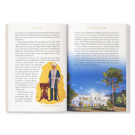 Fascinating Maharajas of India: Twenty-Five Princely States and Their Extraordinary Stories | History of British India | Covers Major Kingdoms Like Gwalior, Travancore, Jaipur, Cooch Behar, Patiala and Hyderabad | Colorful Illustrations | Ages 10 + - Retail Maharaj