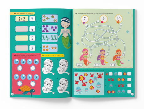 365 Maths Activity Book: Fun Activities and Practice Sheets | Learn Counting, Addition & Subtraction | Ages 4–7 | 3 Hours of Interactive Learning - Retail Maharaj