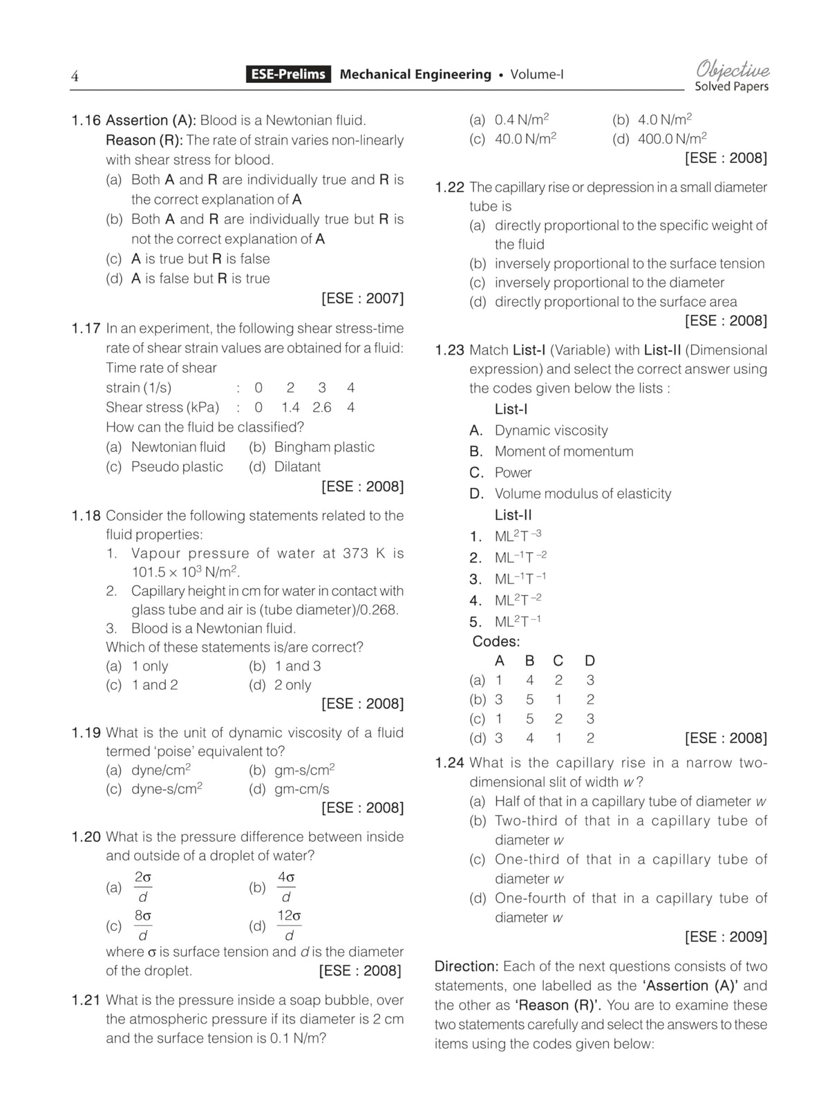 ESE 2026 : Preliminary Exam: Mechanical Engineering Volume-I | Chapterwise & Topicwise Objective Solved Papers | 25 Years Solved PYQs 2001-2025| UPSC ... Examination | Fully Solved | By Made Easy - Retail Maharaj