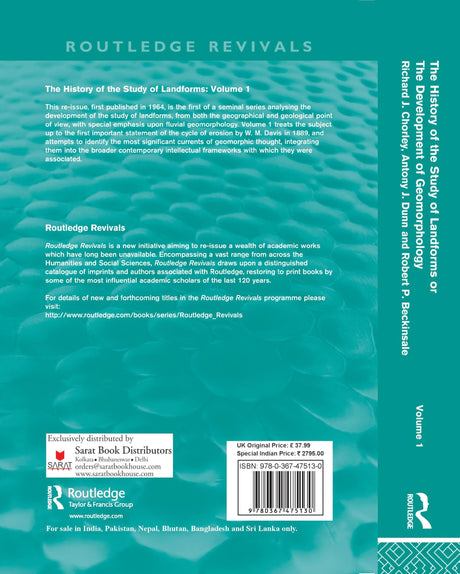 The History of the Study of Landforms: Volume 1 - Geomorphology Before Davis (Routledge Revivals) - Retail Maharaj