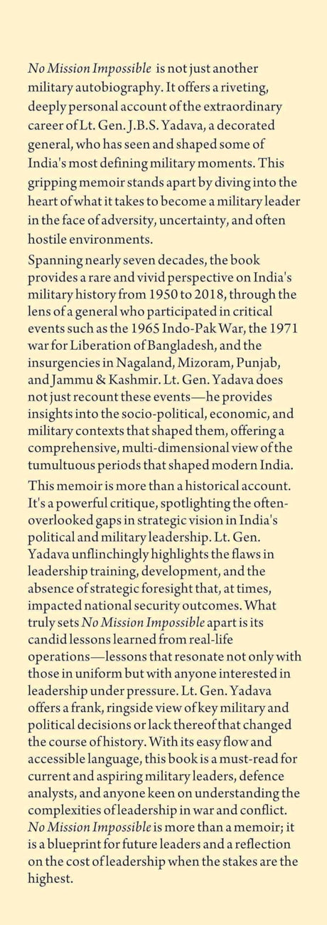 No Mission Impossible: Memoirs of a General in War and Insurgency - Retail Maharaj