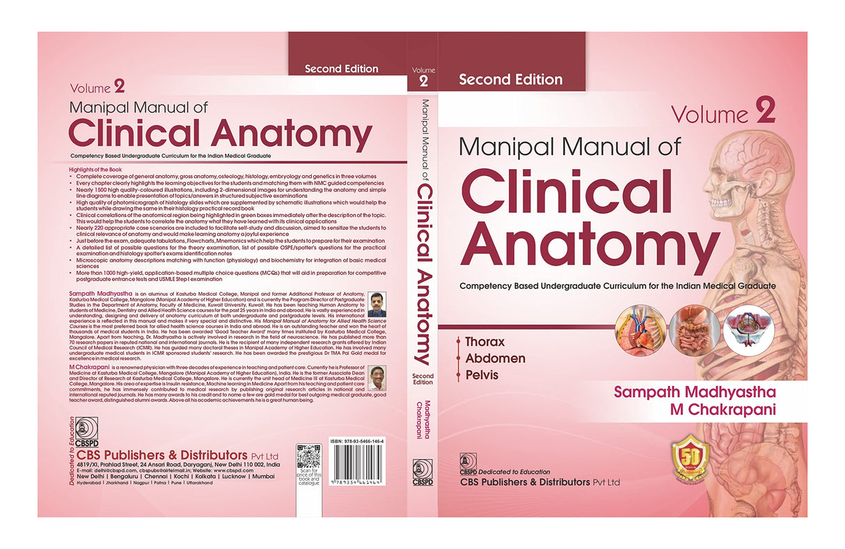 Manipal Manual of Clinical Anatomy Volume 2 , 2nd ed.