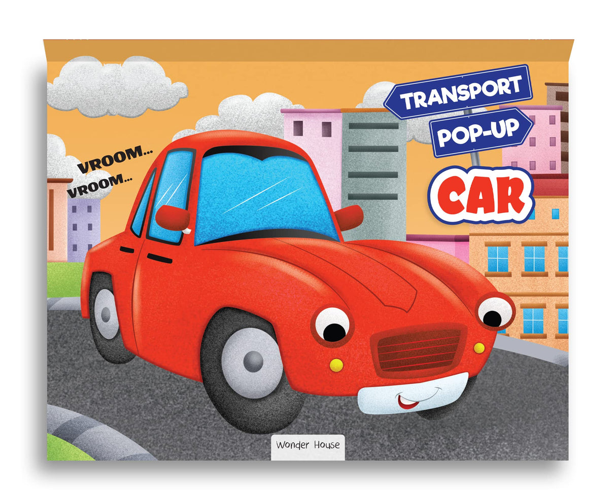 Pop-up Transport - Car - Gorgeously Illustrated Pop-up Book For Children - Learn About The World Of Cars and What All They Do - Retail Maharaj