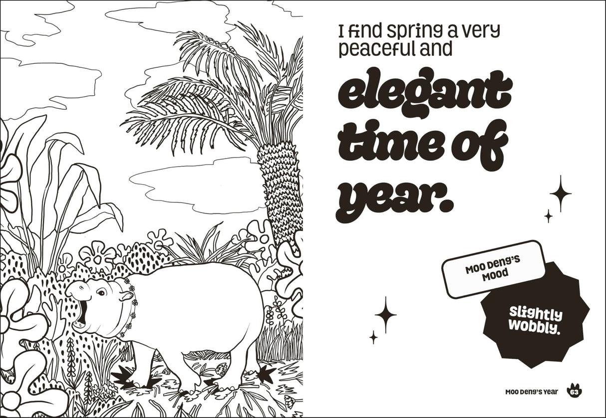 Be More Moo Deng: The Unofficial Colouring Book