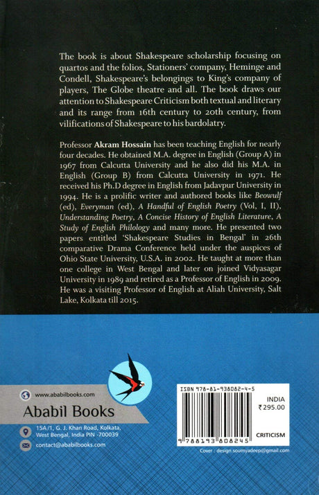 An approach to Shakespeare Scholarship and Criticism - Retail Maharaj