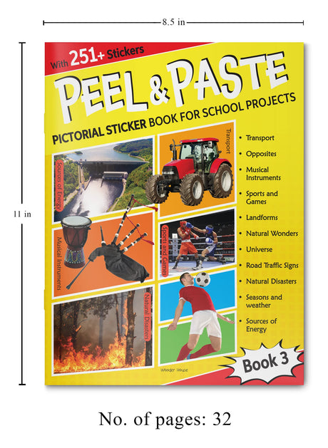 Peel & Paste - Pictorial Sticker Book For School Projects - Book 3 - Retail Maharaj