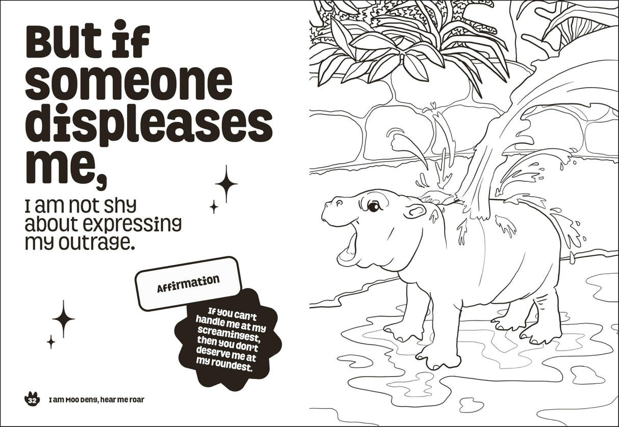 Be More Moo Deng: The Unofficial Colouring Book