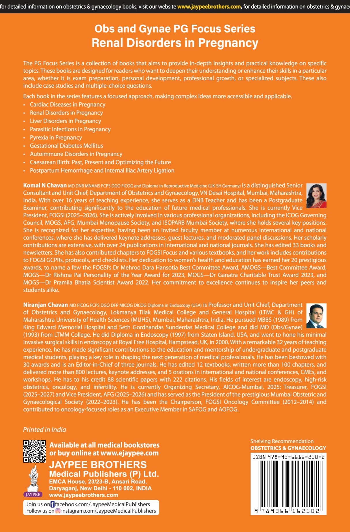 OBS AND GYNAE PG FOCUS SERIES RENAL DISORDERS IN PREGNANCY