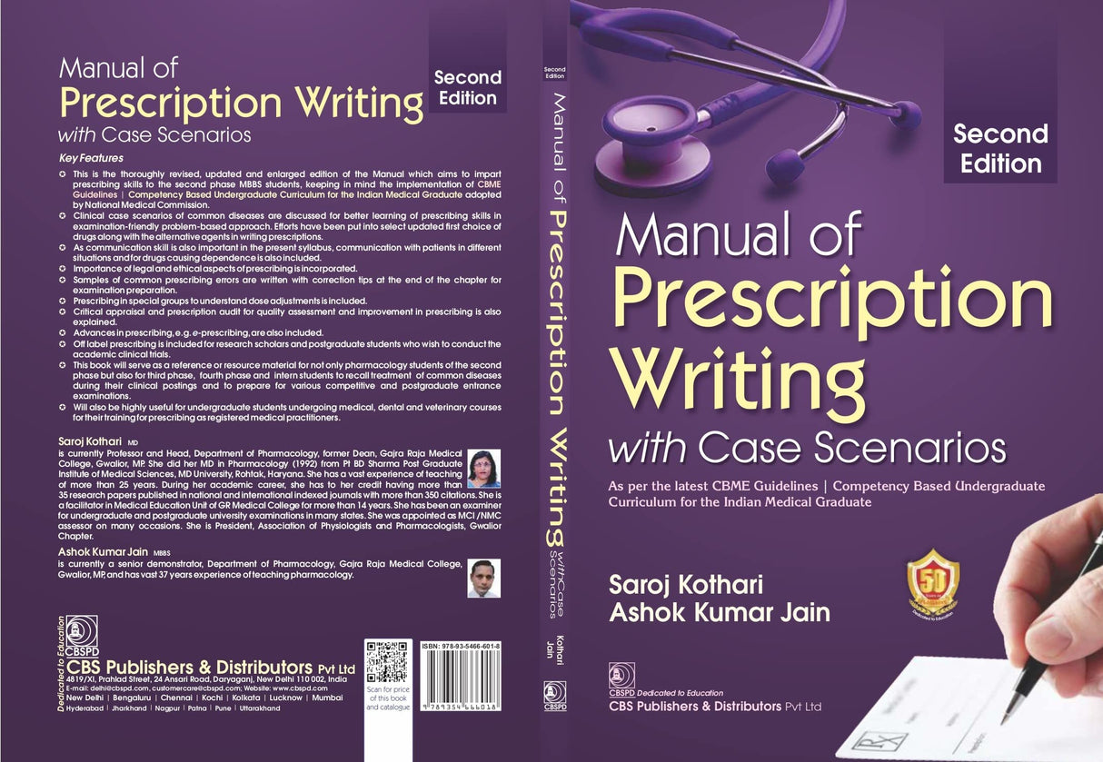 Manual Of Prescription Writing With Cases Scenarios 2Ed (Pb 2024)