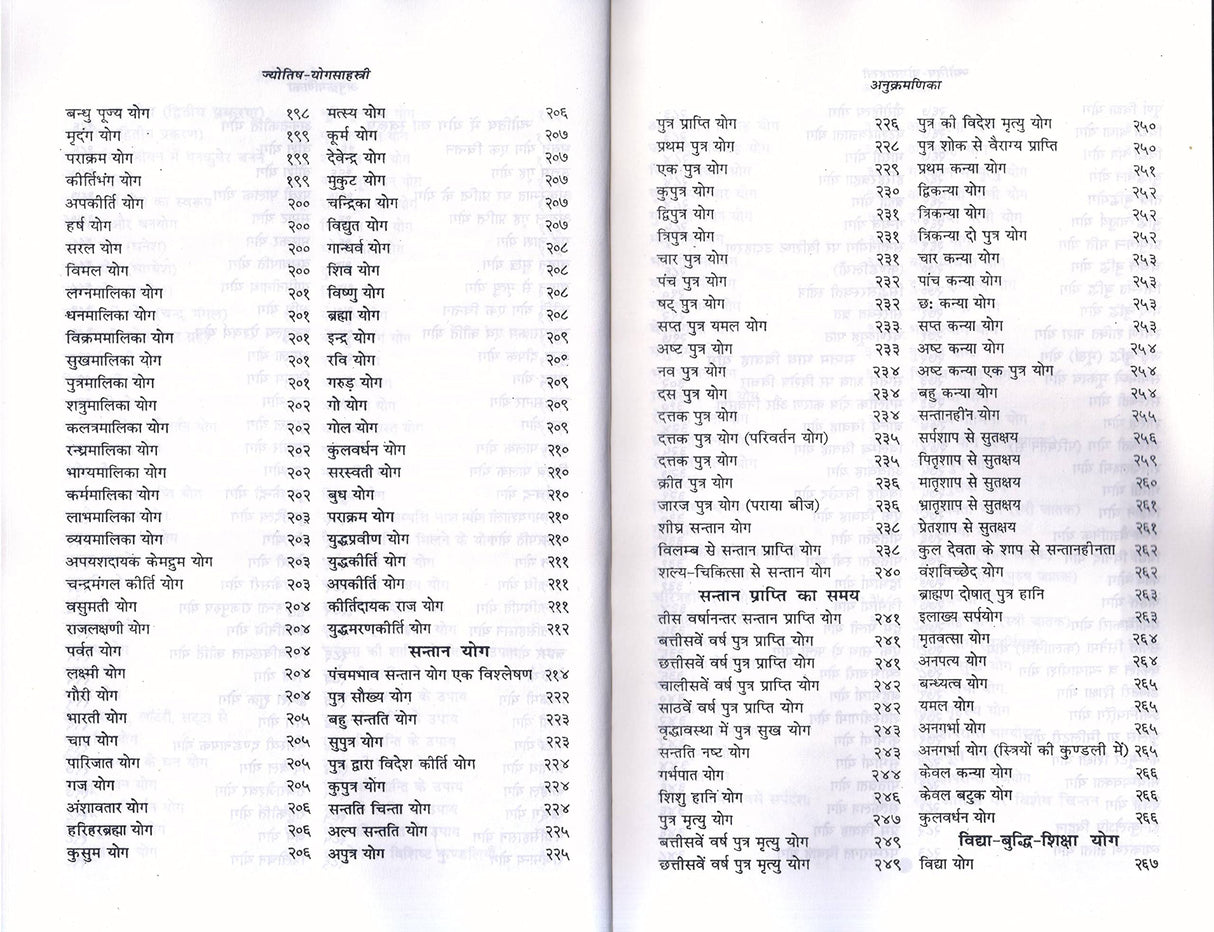 Jyotish Yog Sahastri - 1156 Pramanik Jyotish Yog [Hindi] By Bhojraj Dwivedi, Ramesh Dwivedi - Retail Maharaj