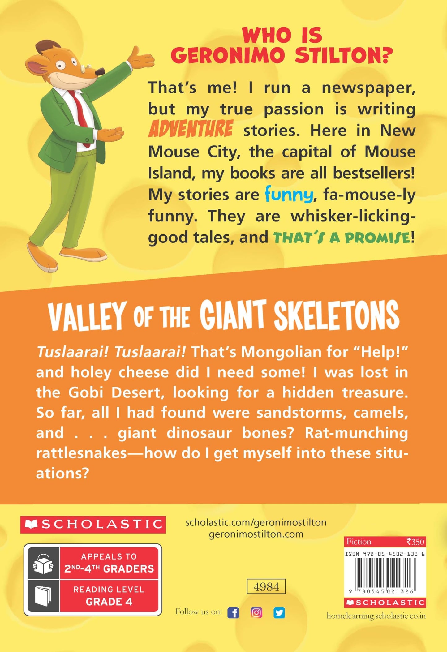 GERONIMO STILTON #32 VALLEY OF THE GIANTS SKELETONS