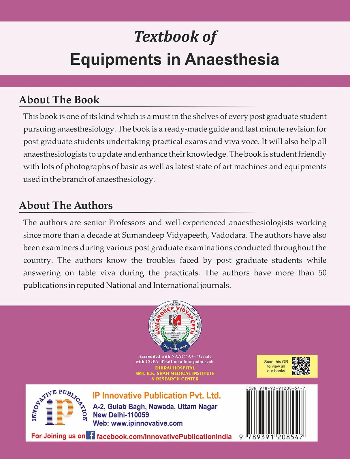 Textbook of Equipments in Anaesthesia - Retail Maharaj