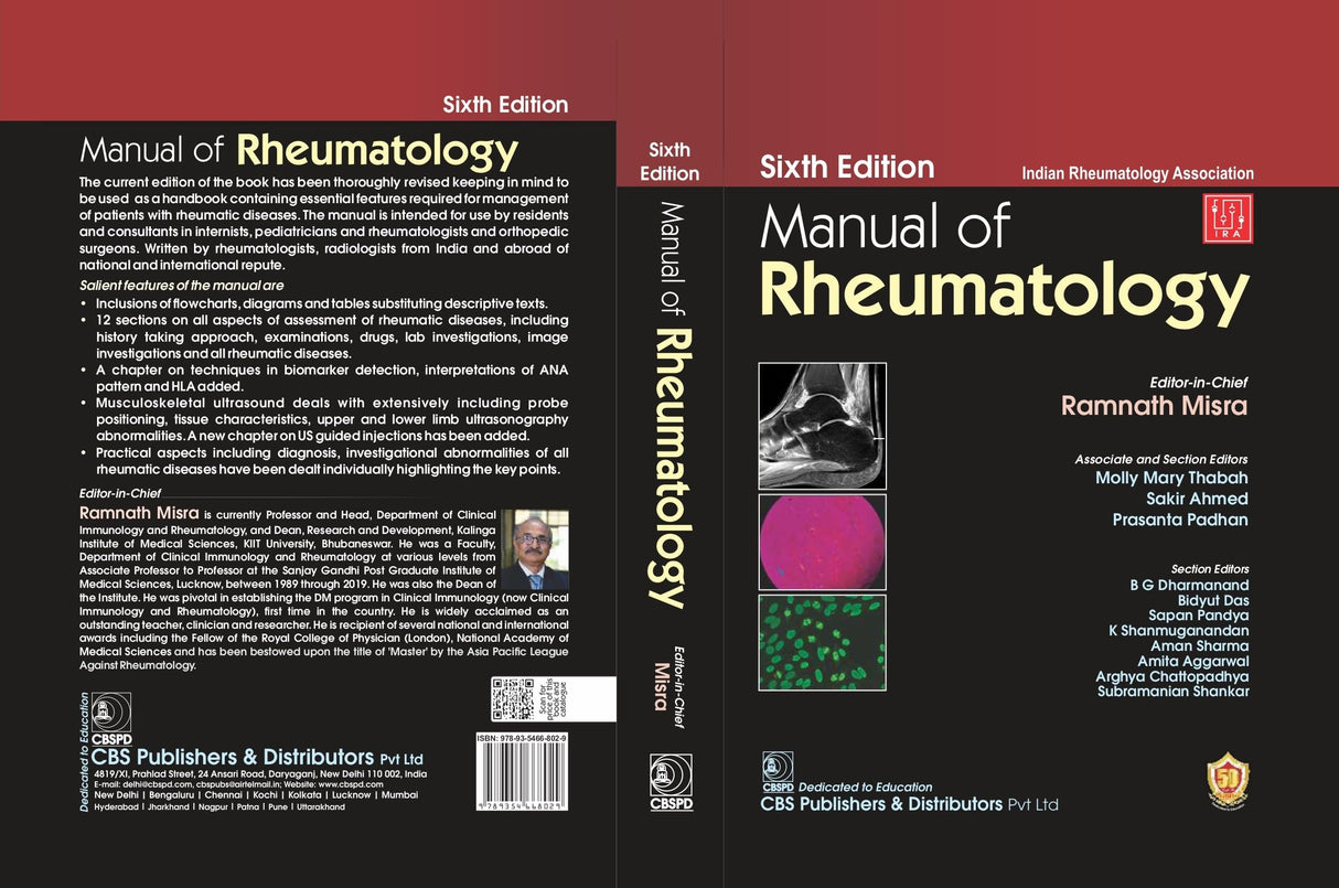 Manual Of Rheumatology 6Ed (Hb 2024) Indian Rheumatology Association