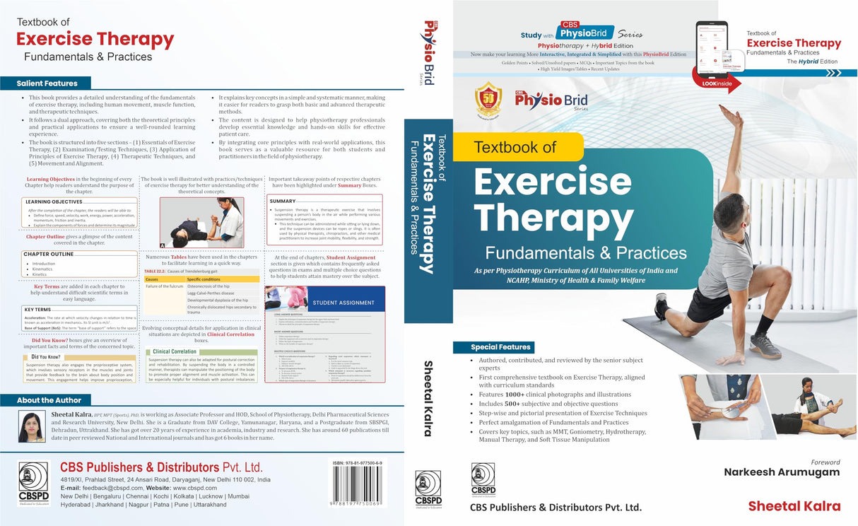 Textbook of Exercise Therapy-Fundamentals and Practices Pb- 2025 , ISBN - 9788197750069