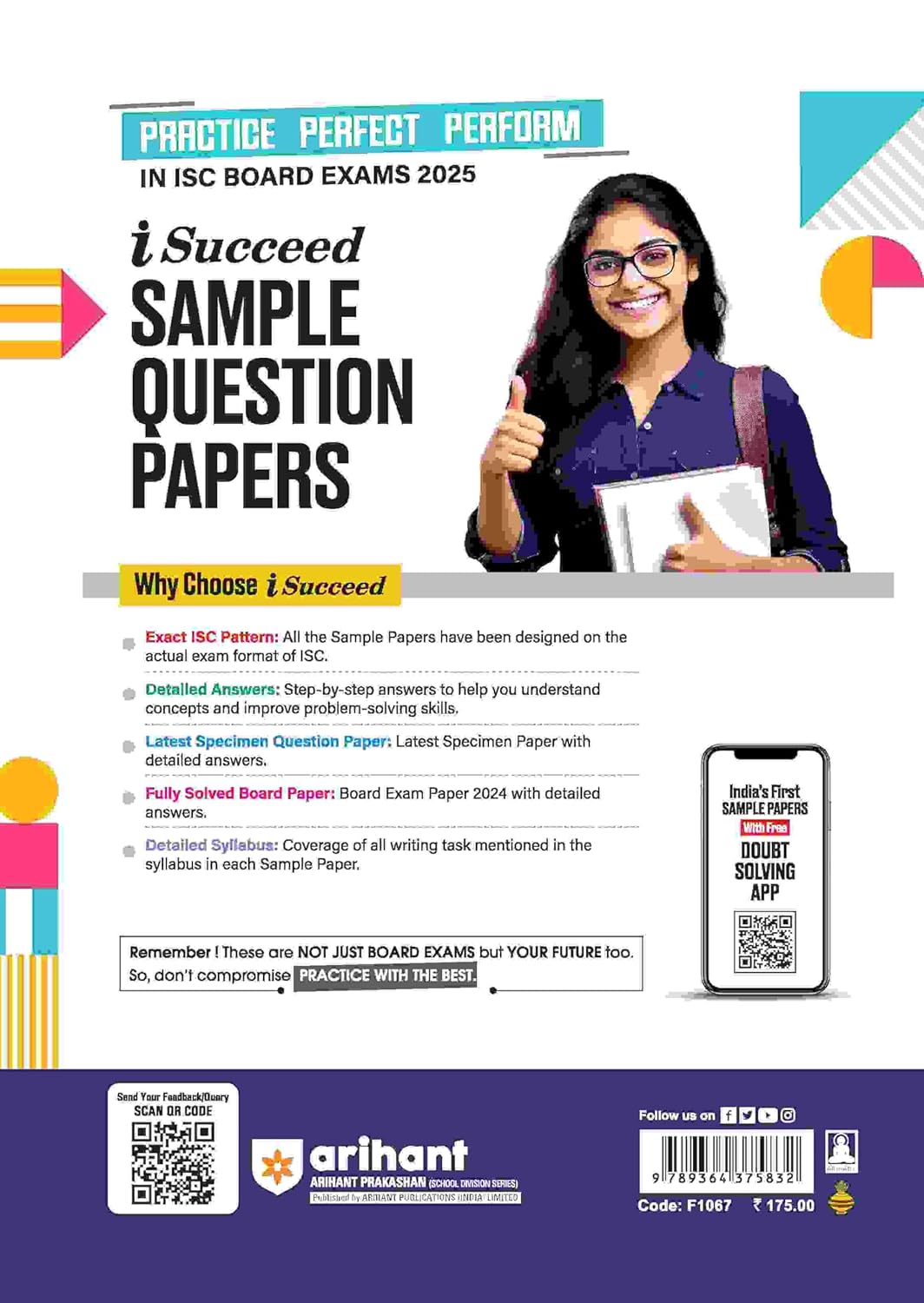 i-Succeed ISC English Languge (Paper 1) Class 12th | 10 Sample Question Papers | For ISC Exams 2025