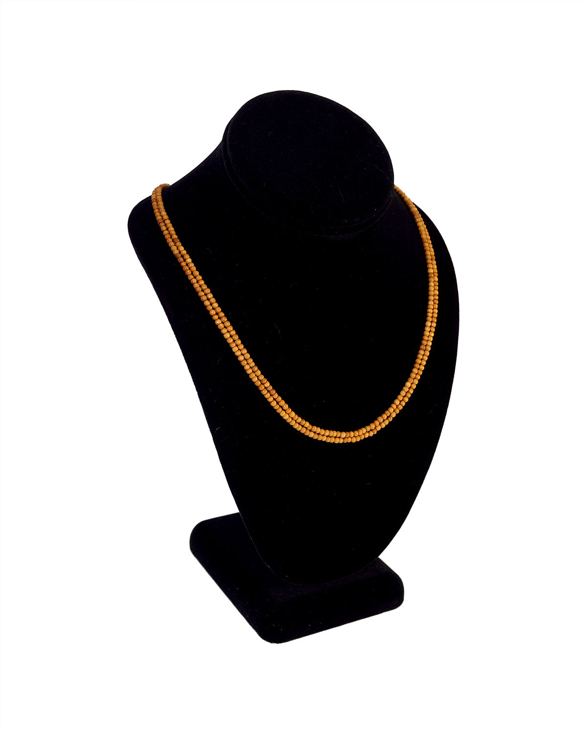 Kanthi (Sandalwood - 2mm Beads) - Double-Stringed Beads for Spiritual Wear