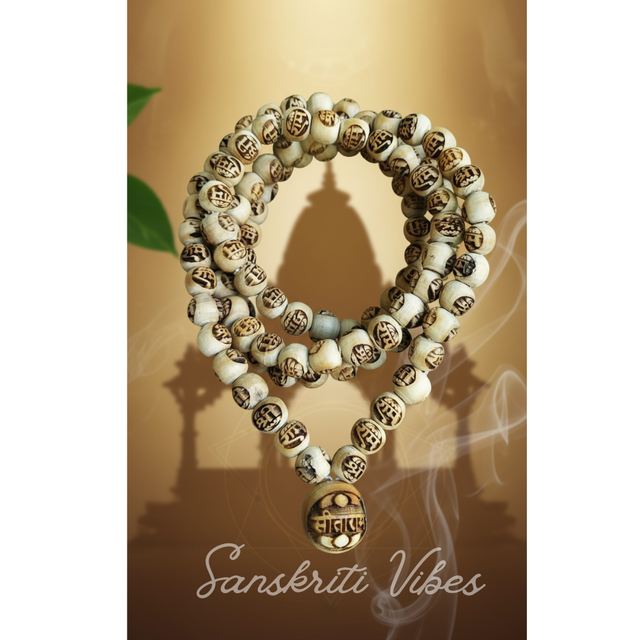Shri Sita Ram Ji Tulsi Locket Mala with 108 Beads – Sacred Spiritual Necklace for Pooja & Devotion - Retail Maharaj