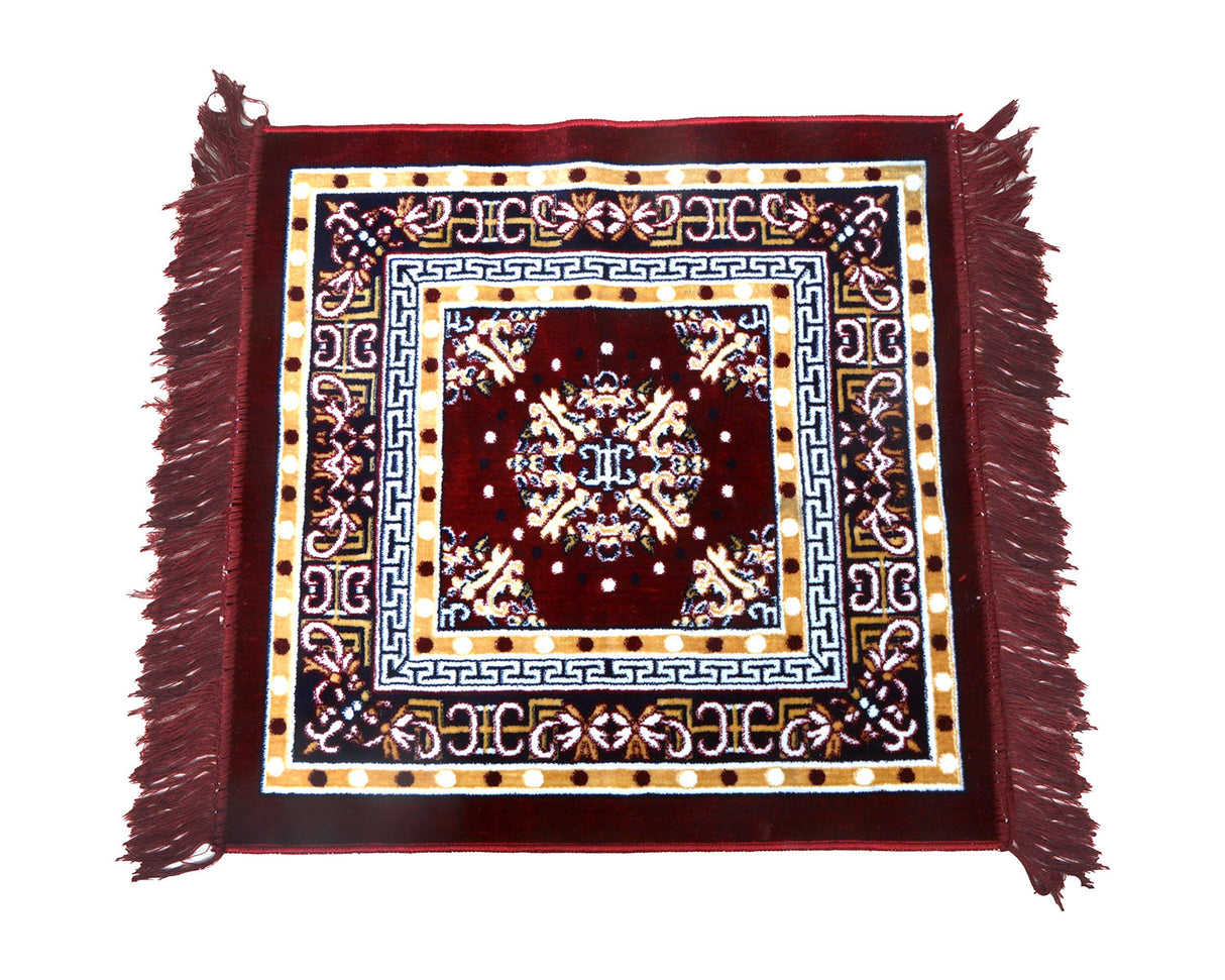 Puja Asan Cotton – Comfortable Sitting Mat with Traditional Corner Design