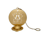 Hanging Metal Diya Charanarvind – Aksharderi Symbol for Spiritual Illumination