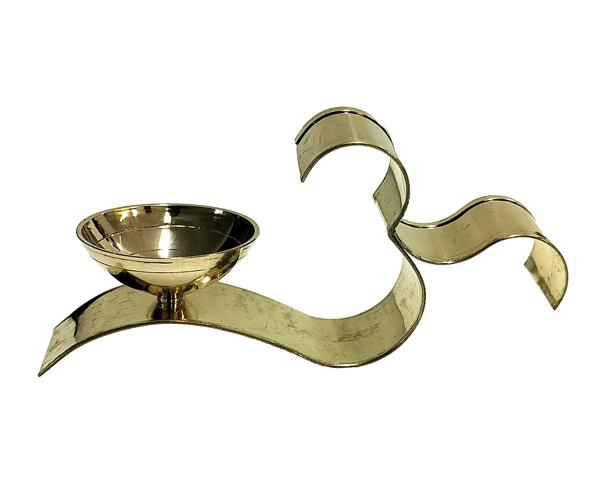 Arti Single Diya – Om Metal Diya for Spiritual Rituals