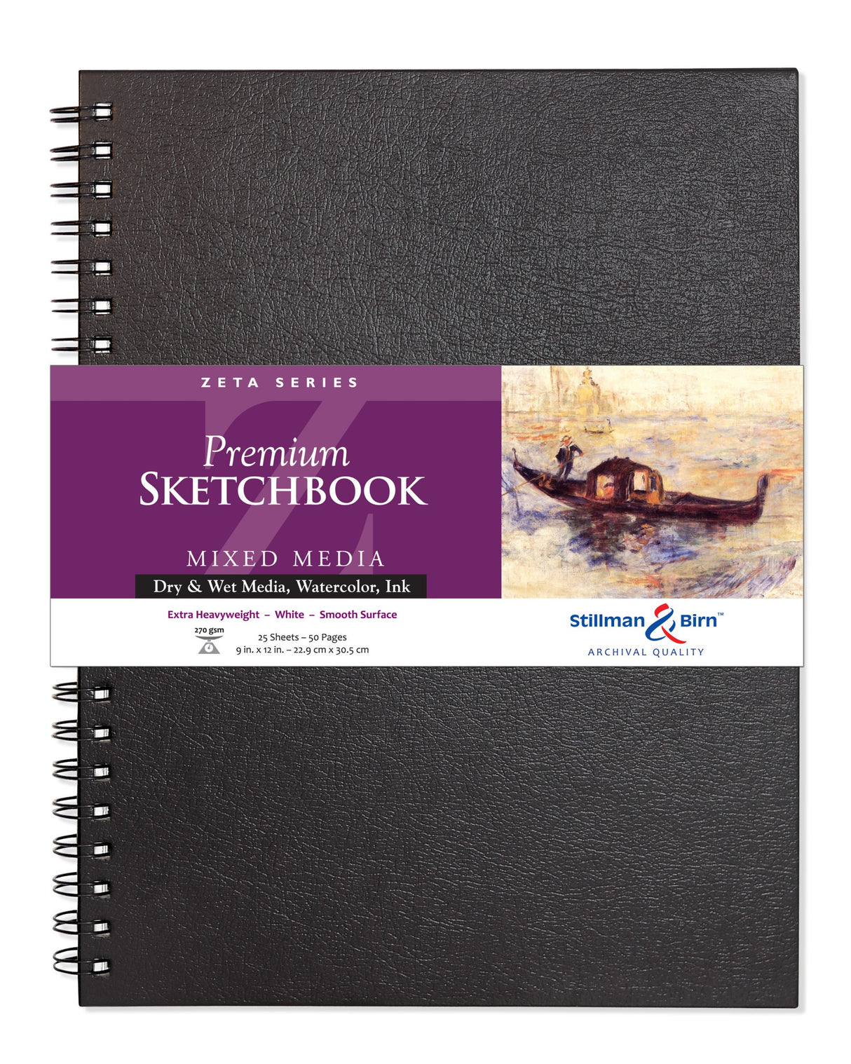 Stillman Birn Zeta Series Extra Heavyweight Smooth Paper Sketchbook Open Stock