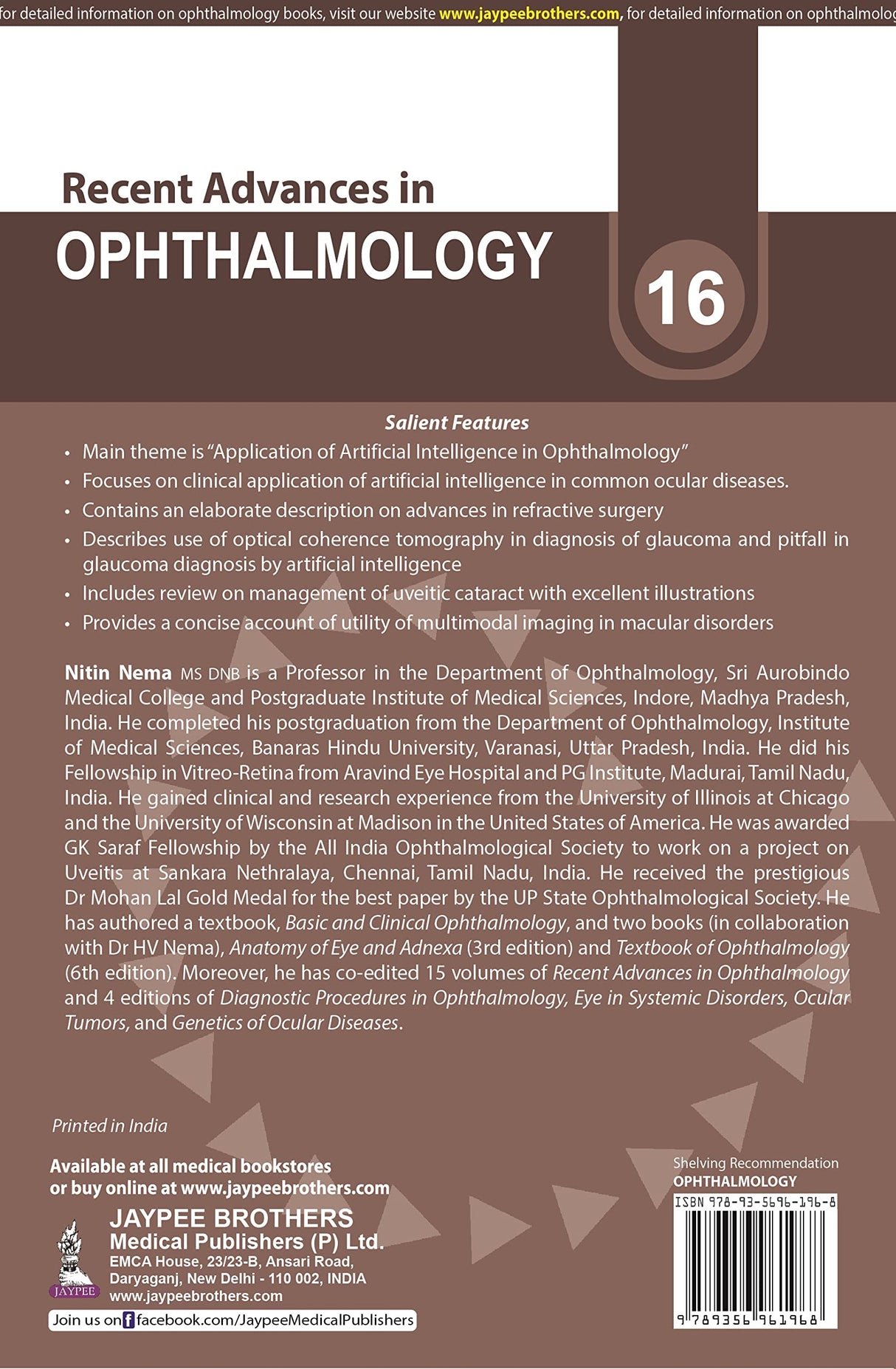 RECENT ADVANCES IN OPHTHALMOLOGY 16