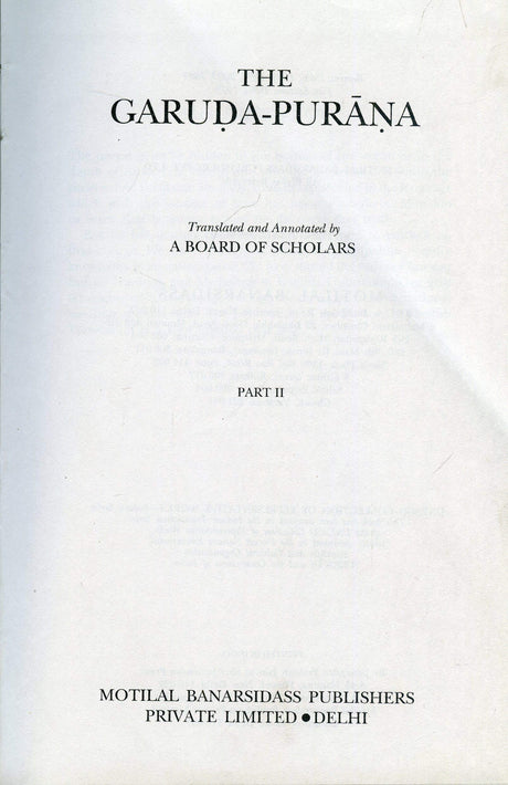 Garuda Purana - Part 2: Ancient Indian Tradition and Mythology - Vol. 13: v. 13, Pt. 2 (Ancient Indian Tradition and Mythology, v. 13, Pt. 2) - Retail Maharaj