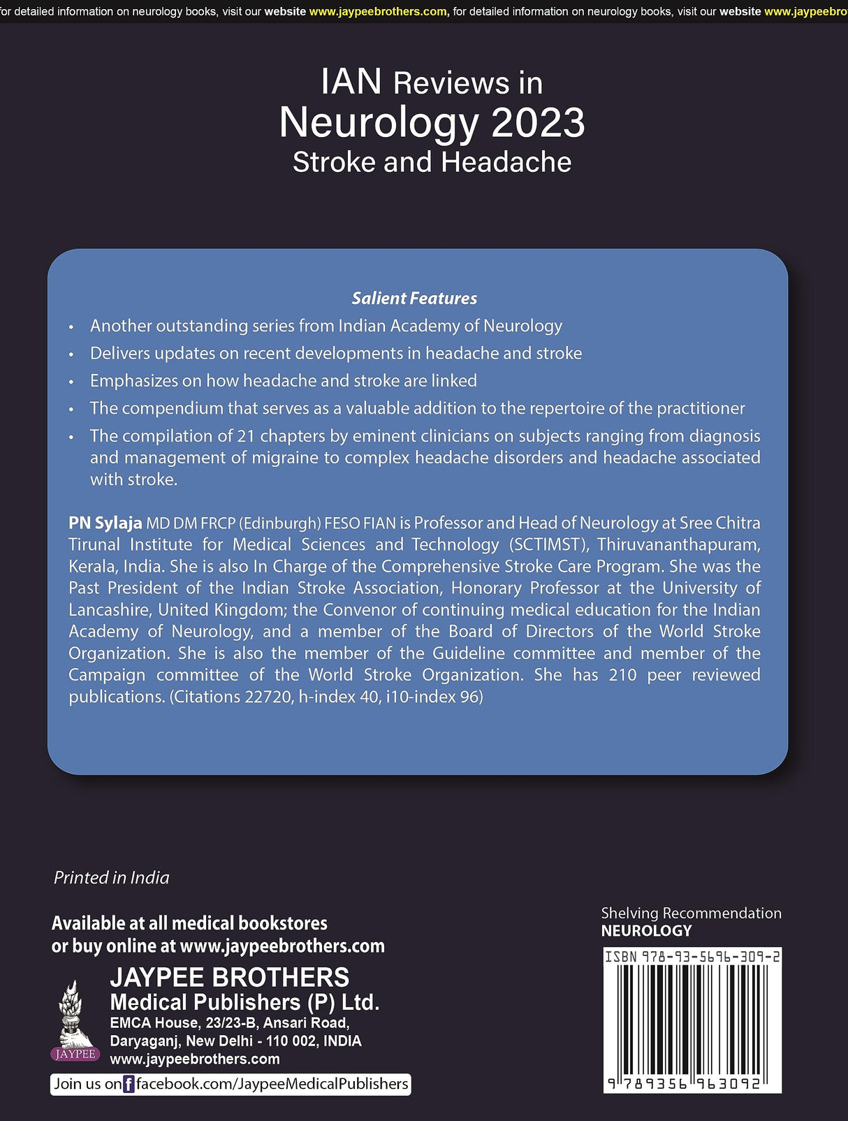 IAN REVIEWS IN NEUROLOGY 2023: STROKE AND HEADACHE