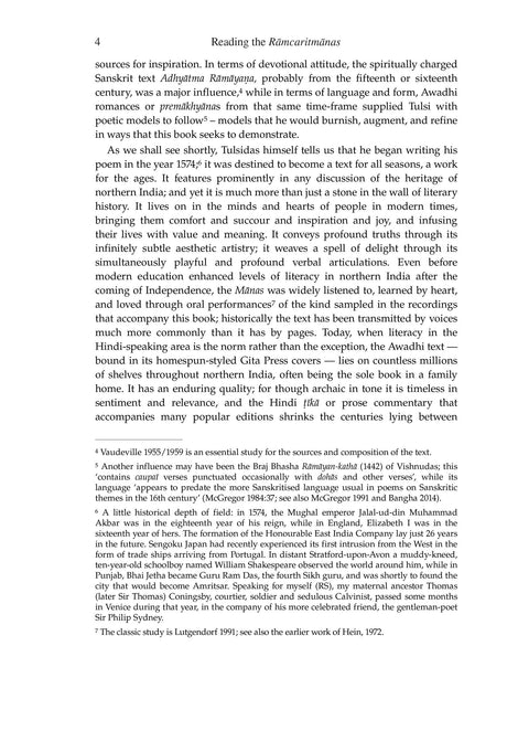 Reading the Ramcaritmanas: A Companion to the Awadhi Ramayana of Tulsidas - Retail Maharaj