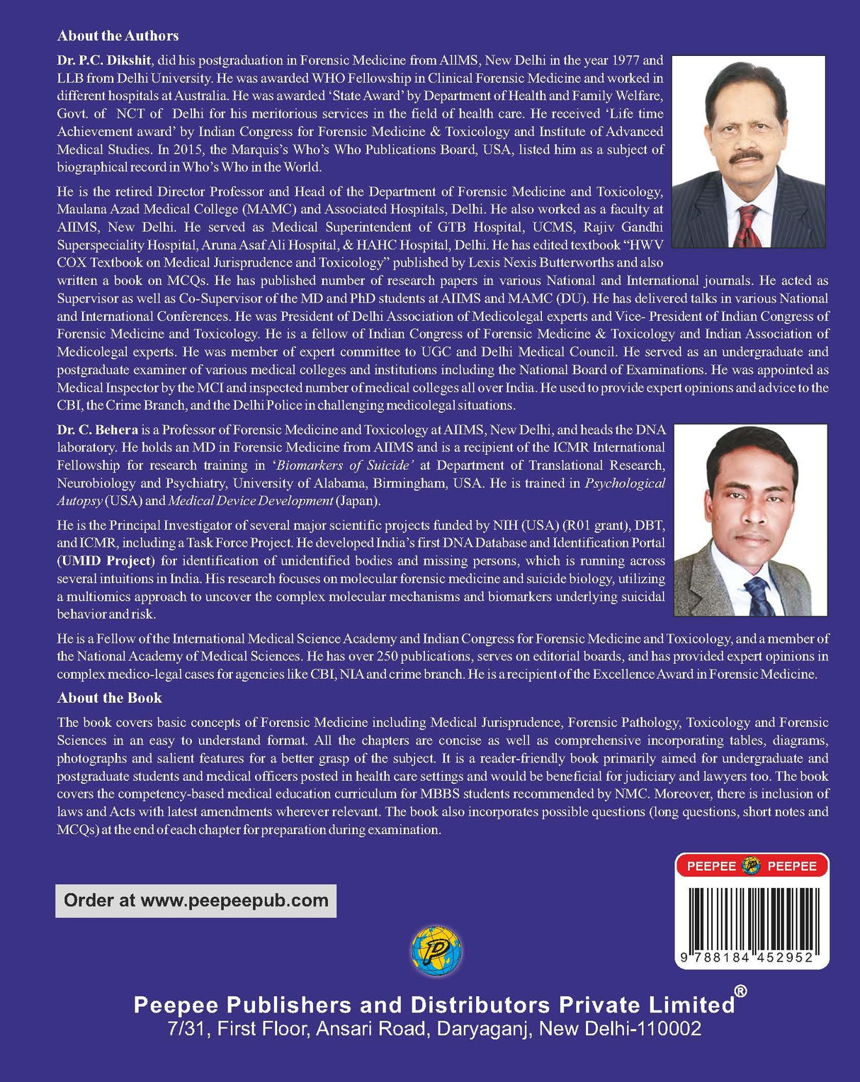 Textbook of Forensic Medicine and Toxicology 3rd/2022