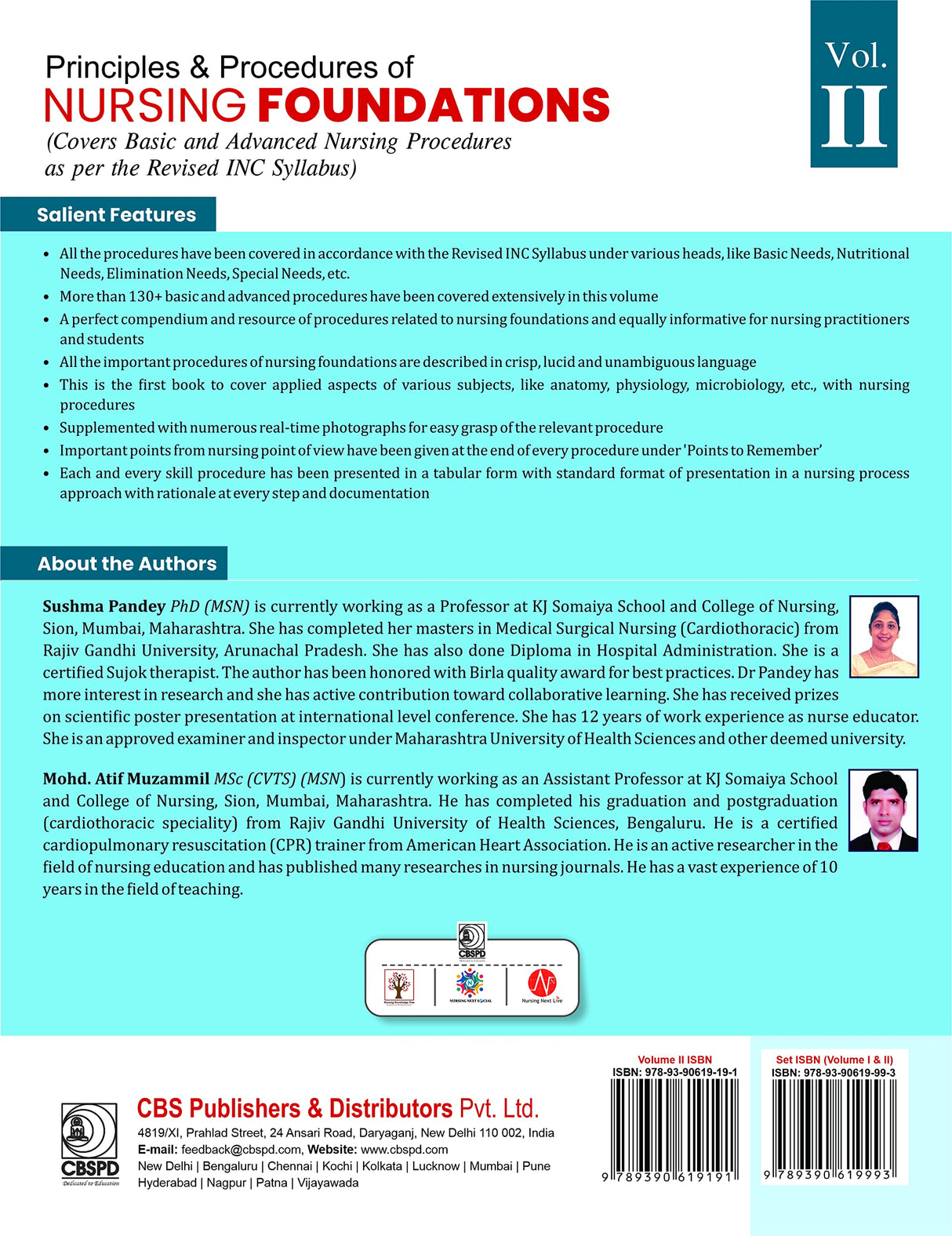 PRINCIPLES AND PROCEDURES OF NURSING FOUNDATIONS 2ED 2 VOL SET (PB 2022)